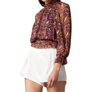 Gilner Farrar Dell Psychedelic Paisley Blouse